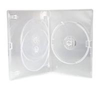 Four Square Media - Confezione da 10 custodie trasparenti per CD/DVD/BLU RAY, 14 mm, per 3 dischi, confezione da 10