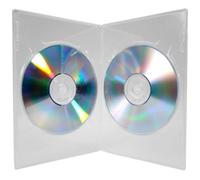 Four Square Media - Confezioni da 50 custodie per DVD, doppie, sottili, con base trasparente, 7 mm