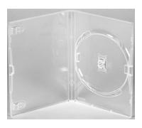 Four Square Media Custodia DVD singola Amaray, sottile e trasparente, spessore 14 mm, confezione da 10