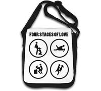 Four Stages of Love Funny Love Making Positions - Borsa a tracolla bianca