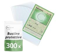 fouraces bustine protettive, 300 pezzi, 89 x 62 mm, per carte yugioh, ultra slim, sleeves, per carte da gioco
