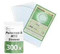 fouraces bustine protettive, 300 pezzi, 90 x 66 mm, per carte pokemon, magic the gathering, ultra slim, sleeves, per carte da gioco