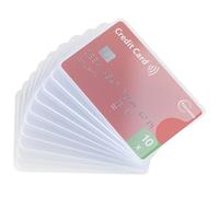 fouraces porta tessere plastica trasparente - 10 x custodia porta carte - plastica robusta - trasparente opaco, per uomo e donna, portatessere bancomat