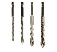 FourFlute - Punta eccentrica per foratura di piastrelle di vetro, con punta in carburo e forma triangolare a spirale per migliorare la stabilità e le prestazioni di punzonatura fluide (12 mm)