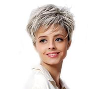 Fouriding Bob Parrucca Donna Sexy Elegante Wig Capelli Lisci Corta Parrucche Cosplay Costume Full Bang