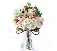 Fouriding Bouquet da sposa vintage stile campagna artificiale mutiple fiore setoso mano sposa bouquet da sposa damigella d'onore decorazione di nozze bouquet