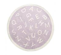 Fouriding Tappeto rotondo per bambini, in morbido peluche, antiscivolo, per scuola, sala giochi, camera da letto, decorazione per la camera dei bambini (80 x 80 cm, viola)