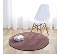 Fouriding Tappeto Rotondo Tappeti Tappetino Colore Puro Bambino Camera da Letto Soggiorno Cucina Cucina Moderno Non Antiscivolo Yoga Decorazioni Cammello