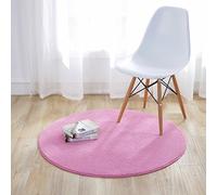 Fouriding Tappeto Rotondo Tappeti Tappetino Colore Puro Bambino Camera da Letto Soggiorno Cucina Cucina Moderno Non Antiscivolo Yoga Decorazioni Rosa