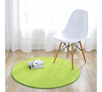 Fouriding Tappeto Rotondo Tappeti Tappetino Colore Puro Bambino Camera da Letto Soggiorno Cucina Cucina Moderno Non Antiscivolo Yoga Decorazioni Verde Erba
