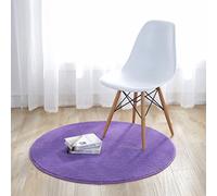 Fouriding Tappeto Rotondo Tappeti Tappetino Colore Puro Bambino Camera da Letto Soggiorno Cucina Cucina Moderno Non Antiscivolo Yoga Decorazioni Porpora