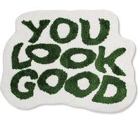 Fouriding You Look Good - Tappetino da bagno divertente, 62 x 80 cm, morbido, antiscivolo, lavabile, assorbente, per bagno, camera da letto, zerbino, decorazione per la casa