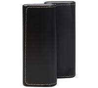 Fourindo Set di 2 custodie per occhiali, con tasca per occhiali e panno per la pulizia degli occhiali, per occhiali da sole e occhiali sportivi, Nero , Taglia unica