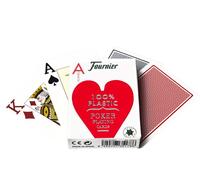 Gioco Di 54 Carte Poker Fournier 2800 100% Plastica Blu O Rosso Jumbo 351786