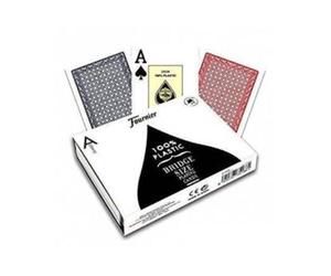 Fournier 2826 Ponte Misura 100% Plastica Carte da Gioco Rosso/Blu Jumbo
