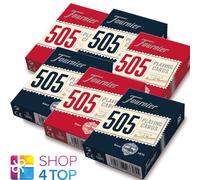 Fournier 505 Poker Carte da Gioco 6 Ponte Set Rosso Blu Plastica Rivestito