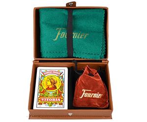 Fournier F31023 Mus In Astuccio In Finta Pelle, Set Da Gioco, Marrone