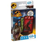 Fournier Gioco Di Carte Jurassic World 4 In 1