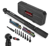 FOURROBBER Set di chiavi dinamometriche a scatto da 1/4", 2-20 Nm, kit di manutenzione per bici da strada e mountain bike, include bussole a brugola e torx, barra di estensione