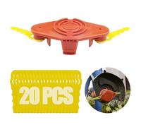 FourShow Caricamento rapido: testa a doppia lama compatibile con Worx Strimmer WG157E WG163E WG154E WG169E, può sostituire le linee della bobina WA0004 e il cappuccio WA6531, 20 lame