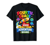 Fourth Grade Where The Adventure Begins Space Back To School Maglietta