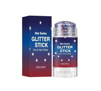 Fourth July Glitter, Patriotic Makeup Stick, Waterproof Face Decor