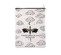 Fourth Wings - Custodia per libro con scritta in inglese "Dragon Rider", idea regalo per Xaden Riorson, con scritta "I Found Peace in You" (PeaceViolenceBS)