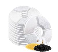 Fousenuk 10 Pezzi Filtri Fontanella per Gatti, Filtri di Ricambio per Animali Domestici con Carbone Attivo e Resina, Tripla Filtrazion, Filtri Fontana Gatto per 2-2.5L Dispenser Acqua Automatico