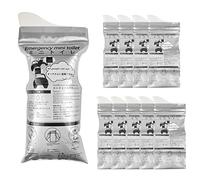 Fousenuk 10 Pezzi Sacco Urina Monouso 750ml, Super Assorbenti Portatile Sacchetti Urine Vomito, Orinatoi Pipì WC Borse per Campeggio, Viaggi, Emergenza, Toilette da Viaggio per Donne, Uomini, Bambini
