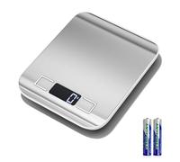 Fousenuk 10kg/1g inox bilancia cucina digitale elettroniche con LCD display e funzione tara, bilance di precisione spegnimento automatico con 6 unità, pesatura cibi per cottura, cottura, miscelazione