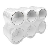 Fousenuk 12 Rotoli Nastro Imballaggio, Nastro Adesivo Imballaggio 48mmx66m Trasparente, Nastro Perpacchi, Nastro Adesiv Trasparente, Nastro da Imballaggio Resistente, per Cartone Imballaggio e Pacchi