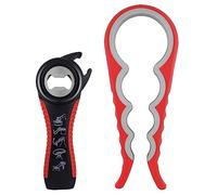 Fousenuk 2 Pezzi Apriscatole Professionale, Multifunzione 5 in 1 Apribottiglie, 4 in 1Apribarattoli Manuale Utensili da Cucina per Ristorante, Bar, Anziani, Donne, Bambini, Artrite Malati