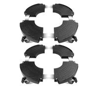 Fousenuk 2 Pezzi Sottovaso con Ruote capacità 250 kg, Portavasi da Interno Regolabili da 40-58.5cm, Carrello Portavasi Rotondo con Ruote Ruotabile a 360° per Piante da Esterno e Interno(Nero)