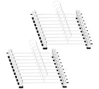 Fousenuk 20 Pezzi Grucce Pantaloni, Grucce con Pinze Appendiabiti 30cm, Regolabili Appendini per Pantaloni Metallo, Uomo Attaccapanni con Salvaspazio per Pantaloni, Calzini, Gonne e Jeans