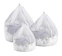 Fousenuk 3 Pezzi Retina per Lavatrice, Sacchetti Lavatrice Biancheria, Proteggi Reggiseno per Salvabucato, Sacchetto Retina Reggiseni Cuscini Lavatrice e Asciugatrice, Rete Riutilizzabile con Coulisse