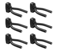 Fousenuk 6 pezzi Chitarra Parete Ganci Stand, Guitar Supporto Supporto per Chitarra Nero, Gancio Montaggio a Parete Ganci Appendi Titolare per Chitarra Elettrica, Basso, Elettrico, Ukulele, Violino