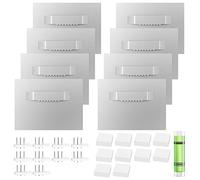 Fousenuk 8 PCS Ganci Adesivi per Quadri, 3M Ganci Autoadesivi,Fino a 2.5 Kg | per Immagini Pesanti, Professionali Supporto per Specchio Senza Foratura con Chiodi Fast, Sospensione in Vetro Acrilico