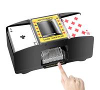 Fousenuk Mescolatore Carte da Gioco, Mischia Carte Automatico, Mescola Carte Elettrico da 1 a 2 Mazzi, Card Shuffler, Distributore di Elettronico, per Uno, Poker, Blackjack, Texas Hold'em