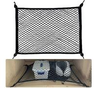 Fousenuk Rete per Cani Auto Portaoggetti Bagagliaio, Rete Elastica, Elastico con 4 Ganci 80×60cm può Essere Estesa Fino 160×120cm, Soffitto Tetto Organizer, Truck Tronco Reti Car Van, Universale
