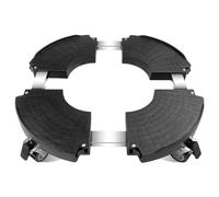Fousenuk Sottovaso con Ruote Nero capacità 250 kg, Regolabili 40-58.5cm