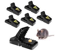 Fousenuk Trappola per Topi, 6 Pezzi Trappole per Topi da Interno ed Esterno, Trappola Ratti Riutilizzabile, Plastica Trappola per Topi Piccoli, Professionale Resistenti e Facile da Pulire