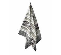 Fouta Safari Rigato Maculato 100% Cotone Telo Mare 90x180cm con Pon Pon Asciugamano Spiaggia