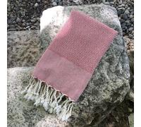Fouta - Telo mare in 100% cotone, 60 x 110 cm, assorbente, morbido e lavabile a 30-40 °C, colore rosso brillante per eleganti giornate estive