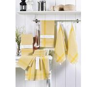 Foutastic Set di asciugamani morbidi e assorbenti (10 pezzi), giallo, 45 x 65 cm, 80% cotone, 20% poliestere, ideali per casa, spa e palestra
