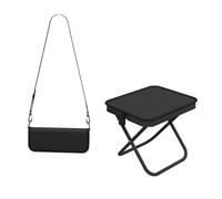 FOUTP Portable Folding Camping Stool with Storage Bag Lightweight Compact Foldable Chair for Hiking Fishing BBQ Picnic Travel Mini Pocket Chair Retractable Backpack Stool for Waiting in Line (Color D)