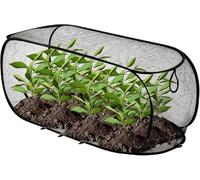 FOUTP Serra Pop-up Pieghevole per Piante Protezione Orto Rialzato Rete Anti-Uccelli e Insetti Copertura Traspirante per Verdure Erbe Aromatiche e Fiori con Picchetti (90*35*45 Nero)