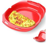 FOUTP Silicone Microwave Omelette Maker Non-Stick Egg Poacher Foldable Frittata Mold BPA Free Portable Egg Steamer Case Quick Breakfast Container Compact Kitchen Gadget Dishwasher Safe