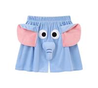 FOUTP TrunkFunny Elephant Boxer Shorts for Men 3D Elephant Trunk Thong with Squeaky Sound Novelty Animal Underwear Flying Elephant Graphic Soft Breathable Sleepwear Gag Gift for Boyfriend (L,Blue)