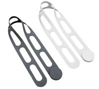 FOUTP Universal Silicone Lid Latch Strap Reusable Slow Cooker Lid Secure Band Adjustable Pot Lid Tie Food Grade Elastic Straps for Cookware Lunch Box Cable Organizer Yoga Mat Camping Gear (2 Pieces)