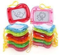 Fouvin 12 Pezzi Mini tavolo da disegno magnetico per bambini, Mini Lavagna Magica per Bambini con portachiavi, Lavagnetta Magica Cancellabili, Giocattolo Educativo e Regalo per Bambini